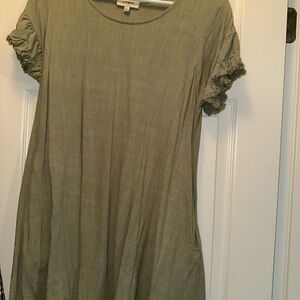 Umgee Olive Green Midi Dress